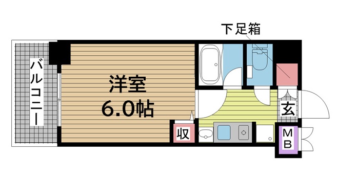 エステムコート神戸・県庁前 1002|神戸市中央区下山手通(神戸市営地下鉄線県庁前駅)のマンション間取 エステムコート神戸・県庁前 1002|神戸市中央区下山手通(神戸市営地下鉄線県庁前駅)のマンション間取