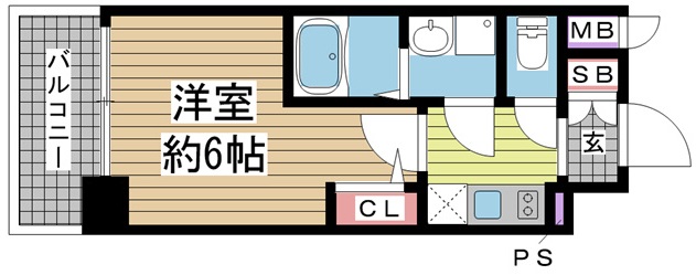 神戸市兵庫区駅南通の賃貸物件間取画像