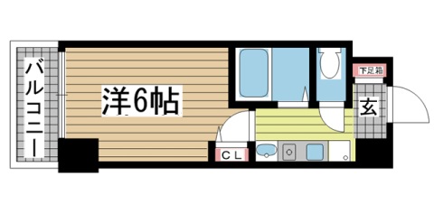 神戸市中央区古湊通の賃貸物件間取画像