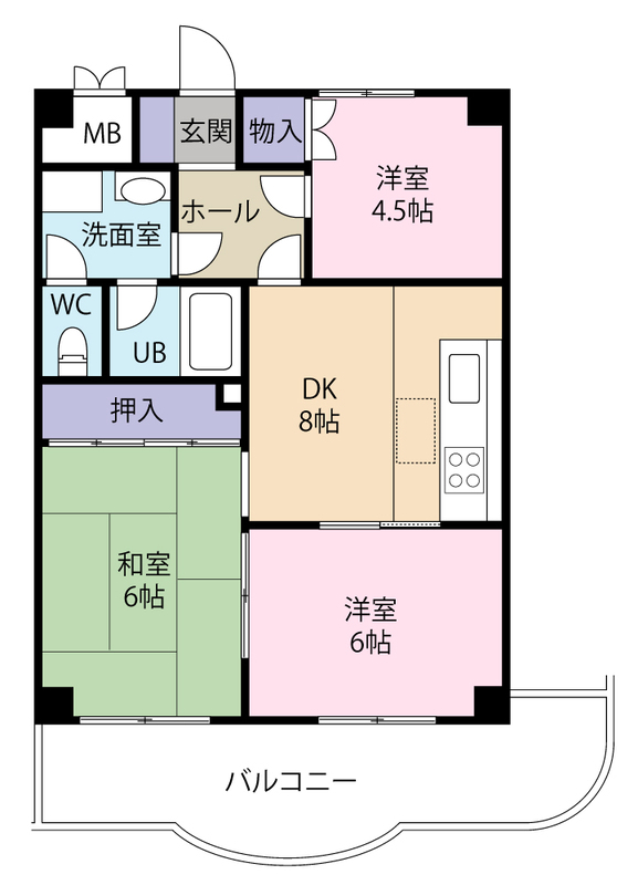 神戸市須磨区上細沢町の賃貸物件間取画像