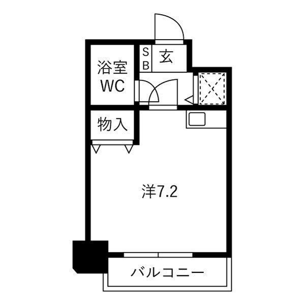 ヴェルドール兵庫III 302|神戸市兵庫区大開通(神戸高速線大開駅)のマンション間取 ヴェルドール兵庫III 302|神戸市兵庫区大開通(神戸高速線大開駅)のマンション間取
