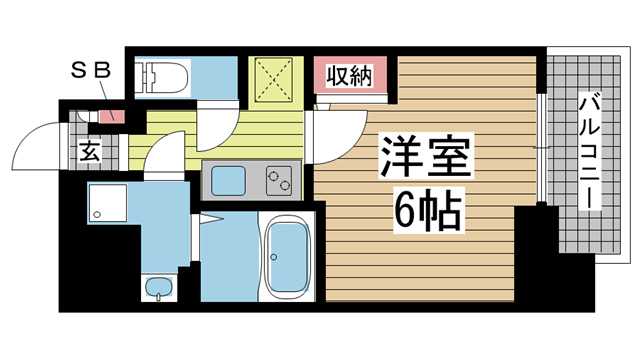 神戸市中央区磯上通の賃貸物件間取画像