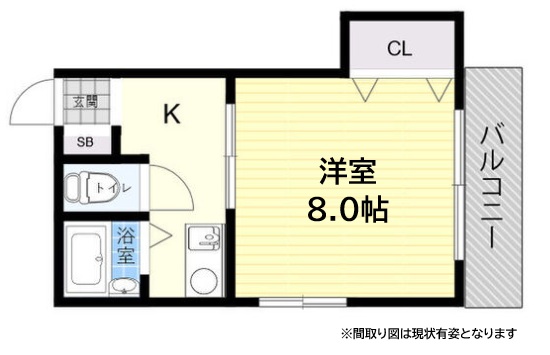 神戸市兵庫区浜崎通の賃貸物件間取画像