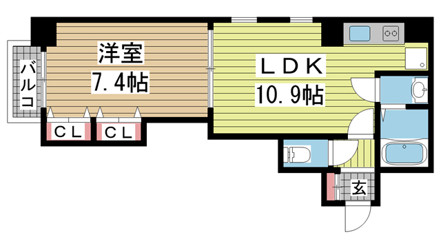 アミーグランコート三宮 907|神戸市中央区浜辺通(JR東海道本線(近畿)三ノ宮駅)のマンション間取 アミーグランコート三宮 907|神戸市中央区浜辺通(JR東海道本線(近畿)三ノ宮駅)のマンション間取
