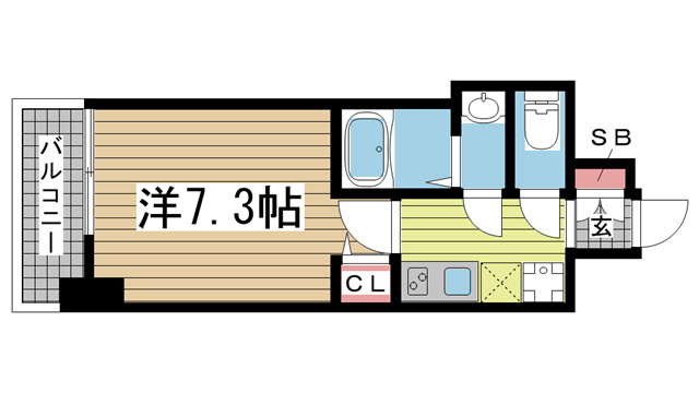 神戸市中央区日暮通の賃貸物件間取画像