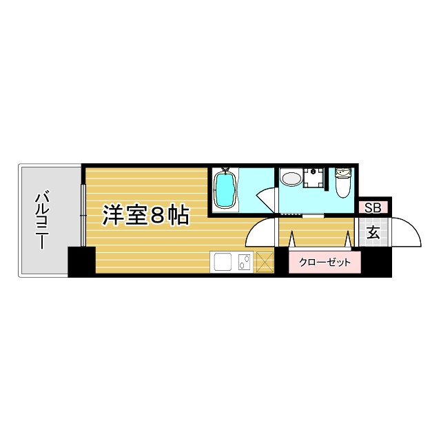 神戸市兵庫区七宮町の賃貸物件間取画像