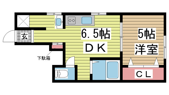 神戸市中央区山本通の賃貸物件間取画像