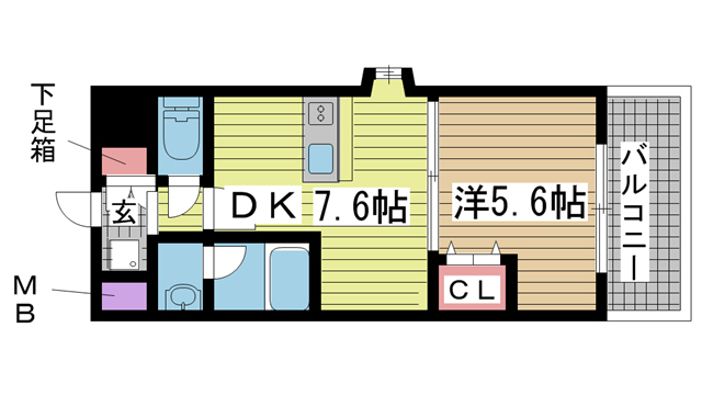 グランビュー六甲 509|神戸市灘区烏帽子町(JR東海道本線(近畿)六甲道駅)のマンション間取 グランビュー六甲 509|神戸市灘区烏帽子町(JR東海道本線(近畿)六甲道駅)のマンション間取