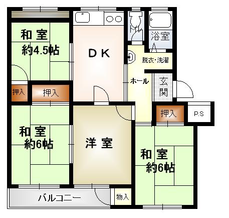 神戸市東灘区渦森台の賃貸物件間取画像