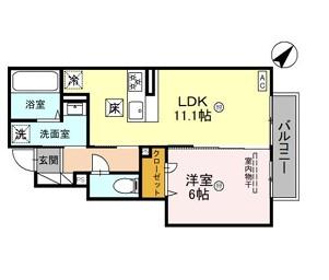 神戸市兵庫区五宮町の賃貸物件間取画像