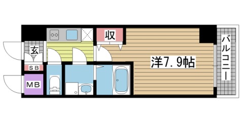 エスリード三宮旭通 1402|神戸市中央区旭通(JR東海道本線(近畿)三ノ宮駅)のマンション間取 エスリード三宮旭通 1402|神戸市中央区旭通(JR東海道本線(近畿)三ノ宮駅)のマンション間取