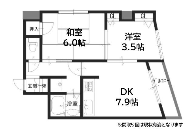 神戸市中央区北長狭通の賃貸物件間取画像