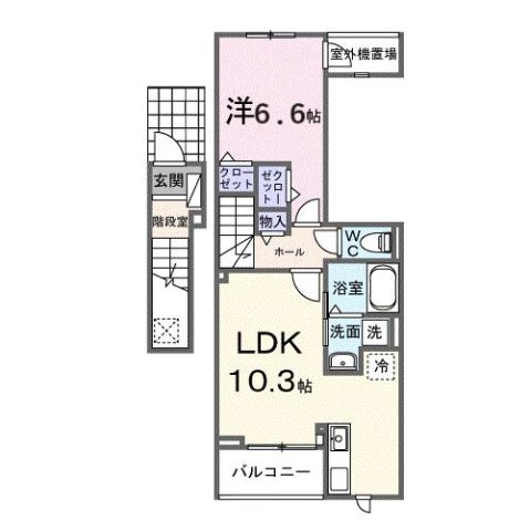 ヴェルデ・フレスコ 203|加古川市野口町北野(JR山陽本線東加古川駅)のアパート間取 ヴェルデ・フレスコ 203|加古川市野口町北野(JR山陽本線東加古川駅)のアパート間取