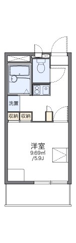 レオパレス西神 108|神戸市西区丸塚(神戸市営地下鉄線西神中央駅)のマンション間取 レオパレス西神 108|神戸市西区丸塚(神戸市営地下鉄線西神中央駅)のマンション間取