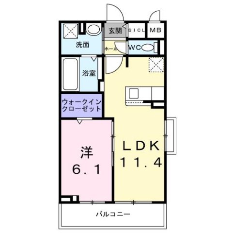 グラン・ステラータ 201|明石市大久保町谷八木(山陽電鉄線中八木駅)のアパート間取 グラン・ステラータ 201|明石市大久保町谷八木(山陽電鉄線中八木駅)のアパート間取