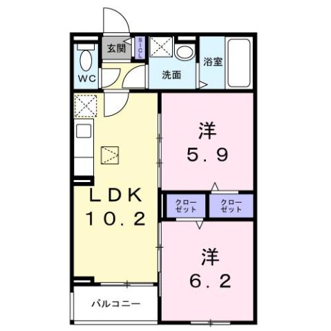 アルストロメリアⅤ 102|尼崎市南武庫之荘(JR東海道本線(近畿)立花駅)のアパート間取 アルストロメリアⅤ 102|尼崎市南武庫之荘(JR東海道本線(近畿)立花駅)のアパート間取