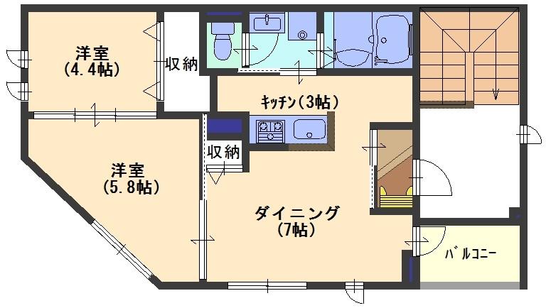 神戸市中央区元町通の賃貸物件間取画像