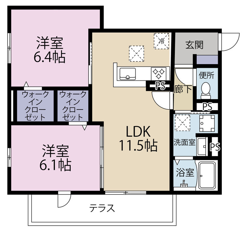 神戸市東灘区御影の賃貸物件間取画像