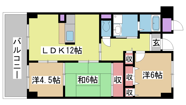 エスペラール神戸 506|神戸市兵庫区浜崎通(JR山陽本線兵庫駅)のマンション間取 エスペラール神戸 506|神戸市兵庫区浜崎通(JR山陽本線兵庫駅)のマンション間取