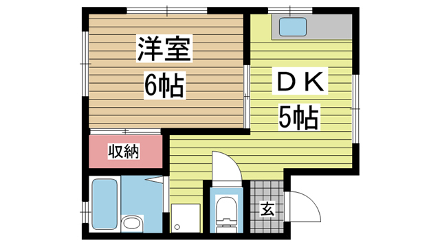ニッコービル 302|神戸市中央区琴ノ緒町(JR東海道本線(近畿)三ノ宮駅)のマンション間取 ニッコービル 302|神戸市中央区琴ノ緒町(JR東海道本線(近畿)三ノ宮駅)のマンション間取