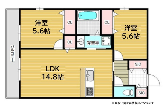 神戸市須磨区磯馴町の賃貸物件間取画像