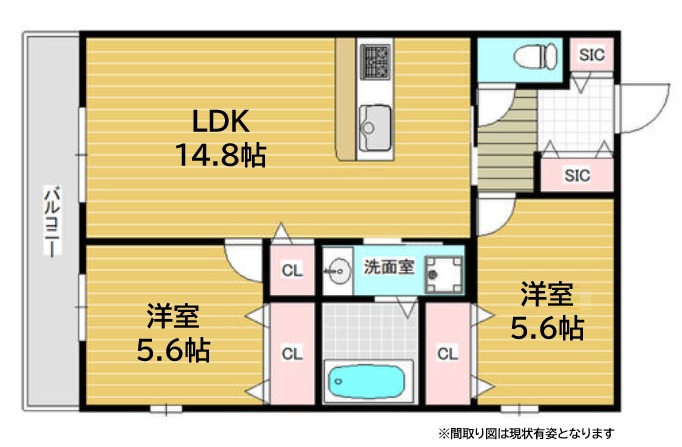 神戸市須磨区磯馴町の賃貸物件間取画像