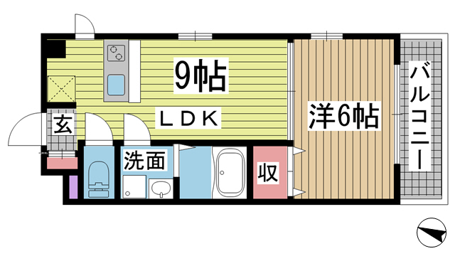 ソレイユ六甲Ⅱ 203|神戸市灘区楠丘町(阪急神戸線六甲駅)のマンション間取 ソレイユ六甲Ⅱ 203|神戸市灘区楠丘町(阪急神戸線六甲駅)のマンション間取