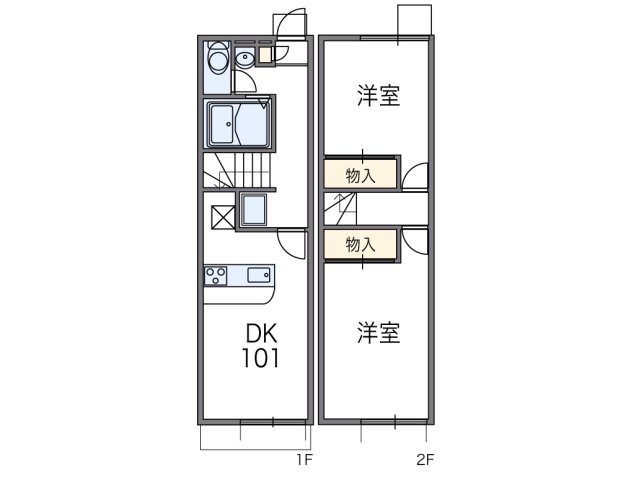 神戸市西区水谷の賃貸物件間取画像