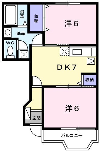 神戸市西区水谷の賃貸物件間取画像