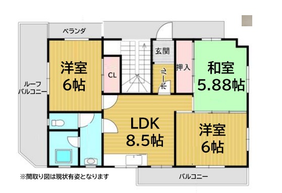 リトルシャトー 401|神戸市東灘区魚崎北町(阪神本線青木駅)のマンション間取 リトルシャトー 401|神戸市東灘区魚崎北町(阪神本線青木駅)のマンション間取
