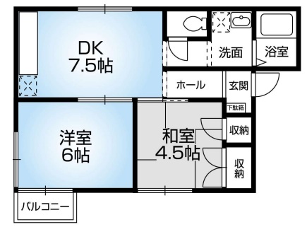 神戸市長田区山下町の賃貸物件間取画像
