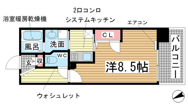 エストーネハーバーランド 1102|神戸市兵庫区新開地(JR東海道本線(近畿)神戸駅)のマンション間取 エストーネハーバーランド 1102|神戸市兵庫区新開地(JR東海道本線(近畿)神戸駅)のマンション間取