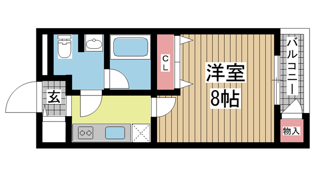 ジークレフ王子 405|神戸市灘区中原通(阪急神戸線王子公園駅)のマンション間取 ジークレフ王子 405|神戸市灘区中原通(阪急神戸線王子公園駅)のマンション間取