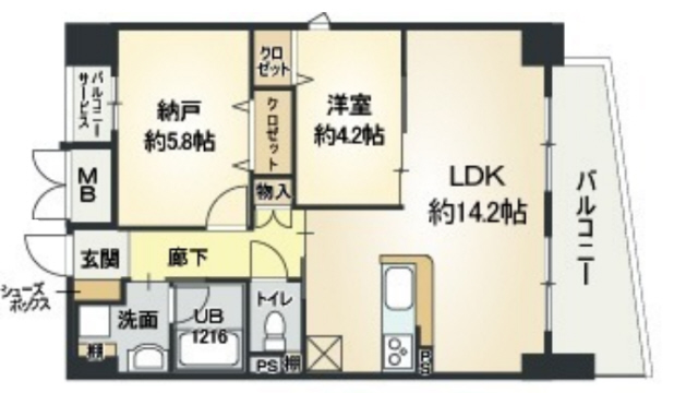 パインコート・平磯 401|神戸市垂水区平磯(山陽電鉄線東垂水駅)のマンション間取 パインコート・平磯 401|神戸市垂水区平磯(山陽電鉄線東垂水駅)のマンション間取