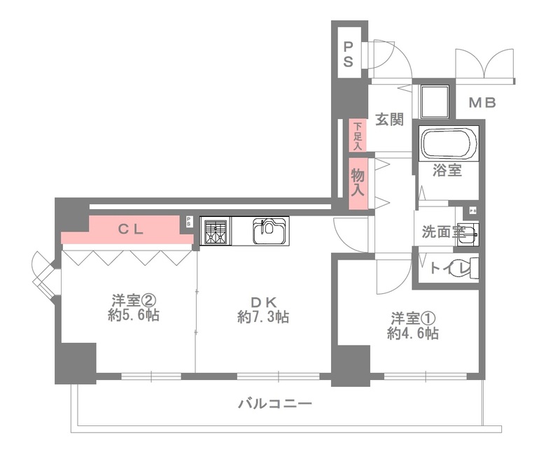 神戸市中央区八幡通の賃貸物件間取画像