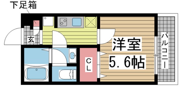 リブリ・新神戸 102|神戸市中央区野崎通(阪急神戸線春日野道駅)のマンション間取 リブリ・新神戸 102|神戸市中央区野崎通(阪急神戸線春日野道駅)のマンション間取