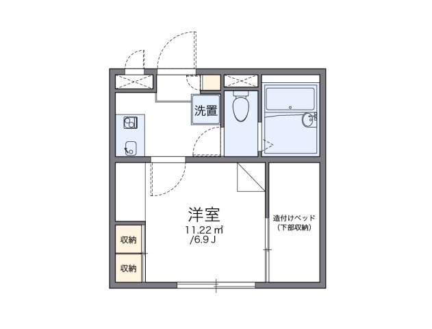 レオパレスノース ナダ 102|神戸市灘区灘北通(阪神本線大石駅)のアパート間取 レオパレスノース ナダ 102|神戸市灘区灘北通(阪神本線大石駅)のアパート間取