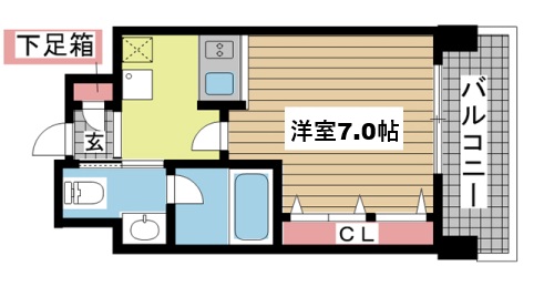 W.O.B.ROKKOHMICHI 503|神戸市灘区友田町(JR東海道本線(近畿)六甲道駅)のマンション間取 W.O.B.ROKKOHMICHI 503|神戸市灘区友田町(JR東海道本線(近畿)六甲道駅)のマンション間取