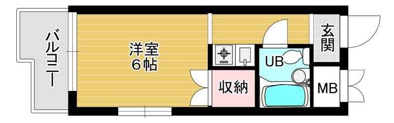 シンプルライフ王子 401|神戸市灘区城内通(阪急神戸線王子公園駅)のマンション間取 シンプルライフ王子 401|神戸市灘区城内通(阪急神戸線王子公園駅)のマンション間取