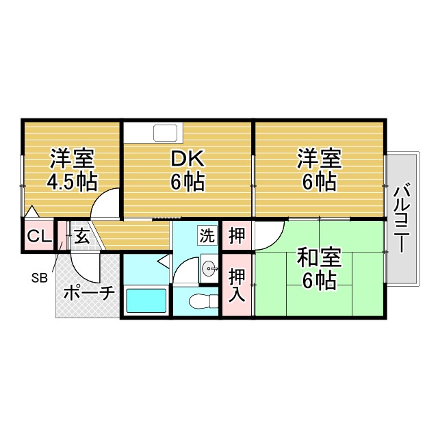 セジュール魚崎 201|神戸市東灘区魚崎北町(阪神本線青木駅)のアパート間取 セジュール魚崎 201|神戸市東灘区魚崎北町(阪神本線青木駅)のアパート間取