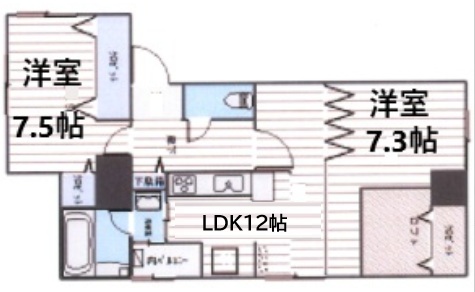 サンビルダー板宿 503|神戸市須磨区寺田町(山陽電鉄線板宿駅)のマンション間取 サンビルダー板宿 503|神戸市須磨区寺田町(山陽電鉄線板宿駅)のマンション間取