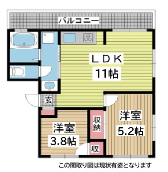 神戸市中央区山本通の賃貸物件間取画像