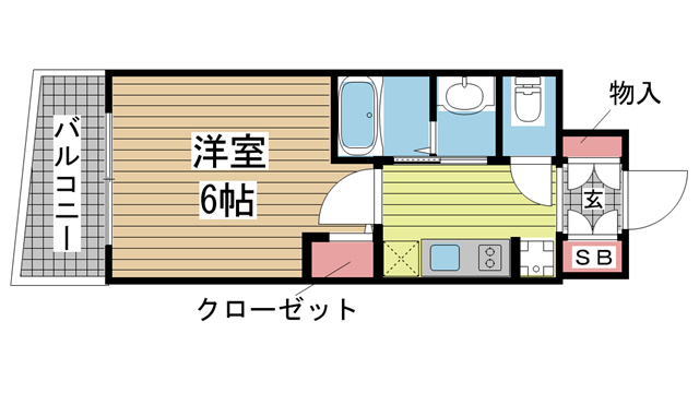 エステムコート神戸元町Ⅱブリーズ 901|神戸市中央区下山手通(神戸市営地下鉄線大倉山駅)のマンション間取 エステムコート神戸元町Ⅱブリーズ 901|神戸市中央区下山手通(神戸市営地下鉄線大倉山駅)のマンション間取