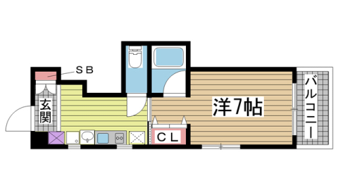 AVANSA HOUSE 401|神戸市灘区王子町(阪急神戸線王子公園駅)のマンション間取 AVANSA HOUSE 401|神戸市灘区王子町(阪急神戸線王子公園駅)のマンション間取