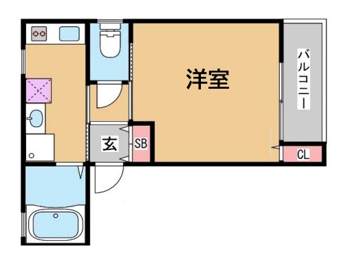 神戸市長田区梅ケ香町の賃貸物件間取画像