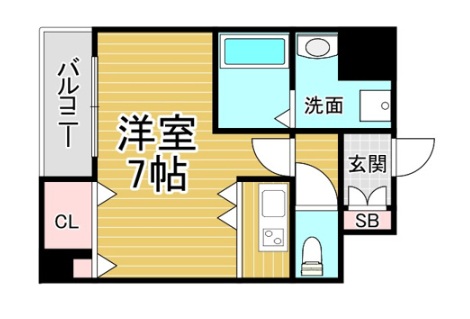 TOYOTOMI STAY Premium神戸湊川公園 303|神戸市兵庫区福原町(JR東海道本線(近畿)神戸駅)のマンション間取 TOYOTOMI STAY Premium神戸湊川公園 303|神戸市兵庫区福原町(JR東海道本線(近畿)神戸駅)のマンション間取