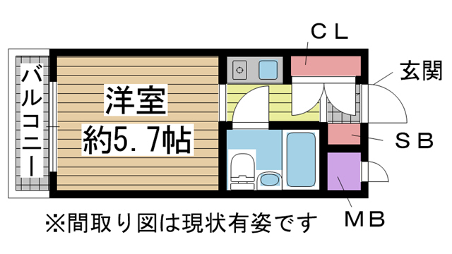 ビシック西進 206|神戸市灘区友田町(阪神本線新在家駅)のマンション間取 ビシック西進 206|神戸市灘区友田町(阪神本線新在家駅)のマンション間取