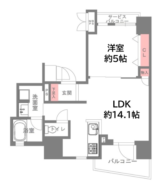 ワコーレ新神戸マスターズレジデンス 205|神戸市中央区熊内町(神戸市営地下鉄線新神戸駅)のマンション間取 ワコーレ新神戸マスターズレジデンス 205|神戸市中央区熊内町(神戸市営地下鉄線新神戸駅)のマンション間取