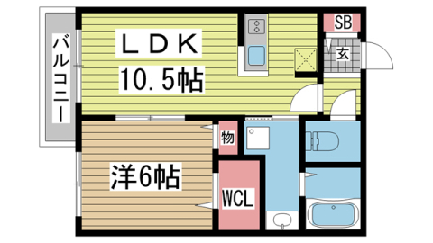 メゾンプレミール 105|神戸市兵庫区材木町(神戸市営地下鉄海岸線御崎公園駅)のマンション間取 メゾンプレミール 105|神戸市兵庫区材木町(神戸市営地下鉄海岸線御崎公園駅)のマンション間取