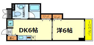 エスペランサ御影Ⅱ 309|神戸市東灘区御影中町(JR東海道本線(近畿)住吉駅)のマンション間取 エスペランサ御影Ⅱ 309|神戸市東灘区御影中町(JR東海道本線(近畿)住吉駅)のマンション間取